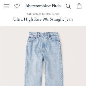 Abercrombie Ultra High Rise 90s Straight Jean